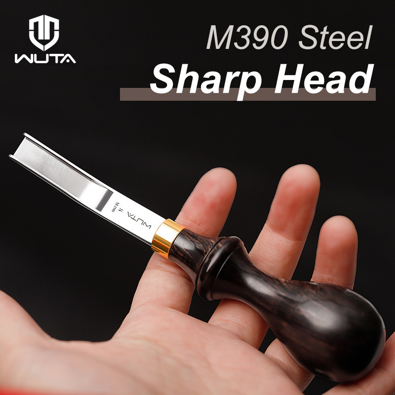IMPORT WUTA Professional Wide Edger Skiver Edge Beveler M390 Steel Leather Skiving Thinning Trimming