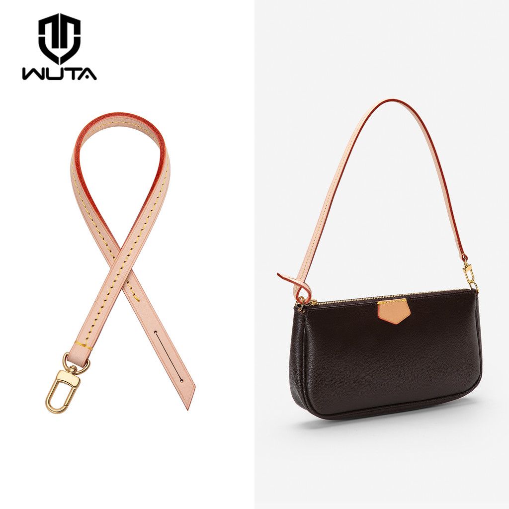 IMPORT WUTA Luxury Vegetable Tanned Leather Bag Strap For LV Pochette Underarm Crossbody Shoulder
