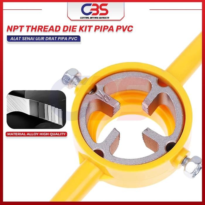 (Expert) Alat Senai Pipa Mata Senai Pipa Drat Pvc Die Pvc Kit Pipe Threader Pipe Thread Maker Hand