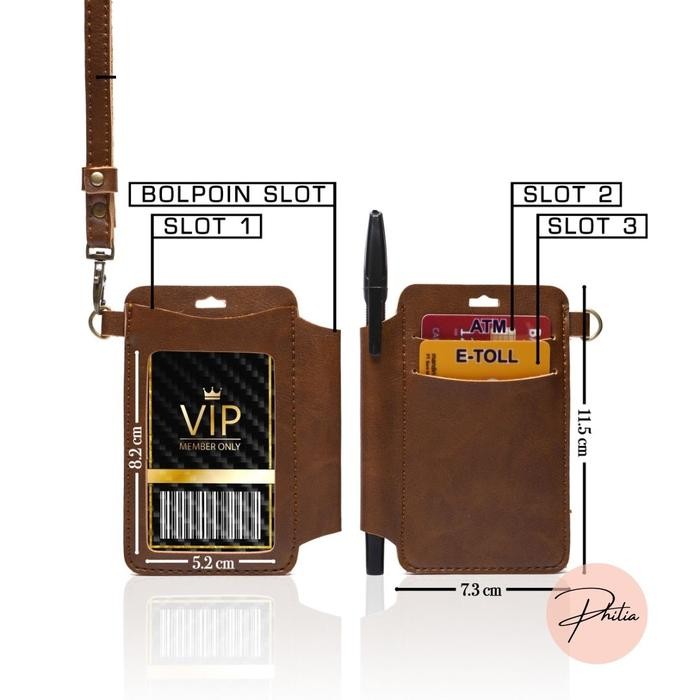 

KWR - LANYARD ID CARD DENGAN TEMPAT PULPEN DAN SLOT KARTU TALI LANYARD