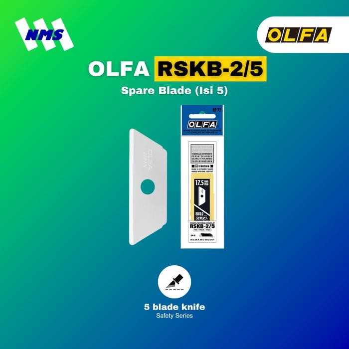 

REFILL PISAU OLFA RSKB-2/5 SPARE BLADE UNTUK CUTTER SK ORIGINAL ISI 5 KODE 637