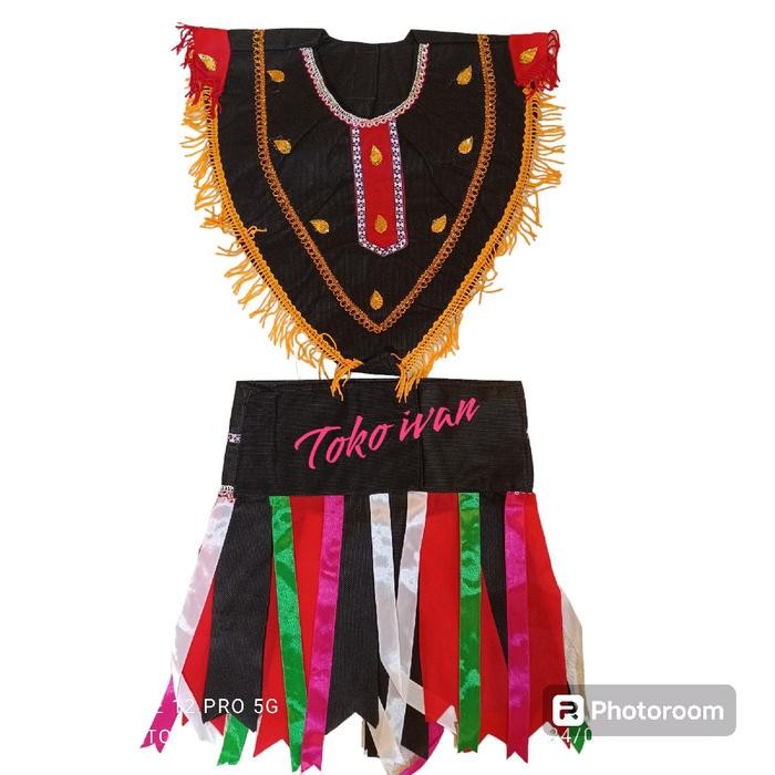 Promo Kostum Kesenian Topeng Ireng / Baju Dayakan / Baju Kesenian Jaran Kepang Fashion Original