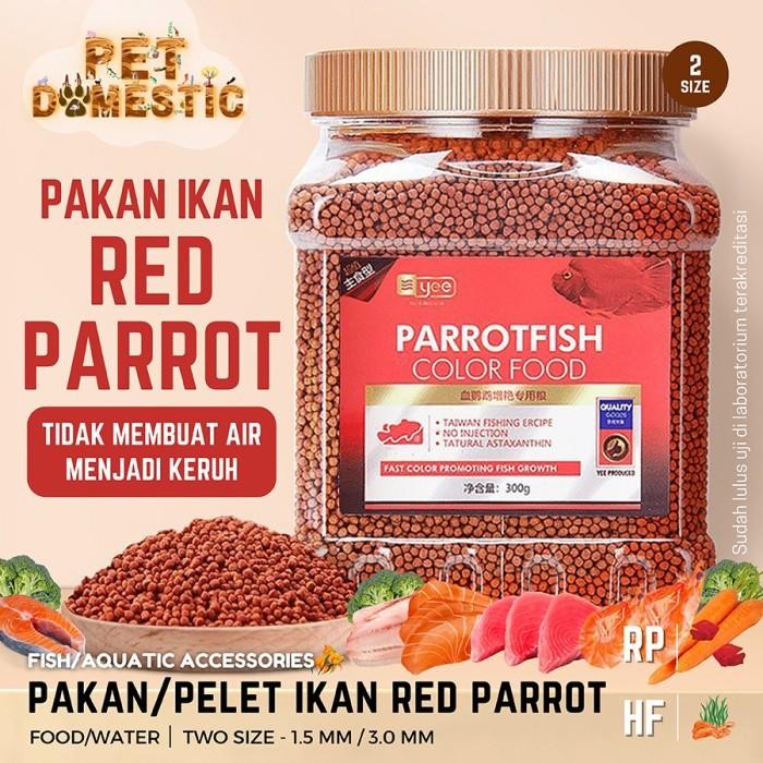 MAKANAN PAKAN PELET IKAN PARROT / MAKANAN BLOOD RED PARROT