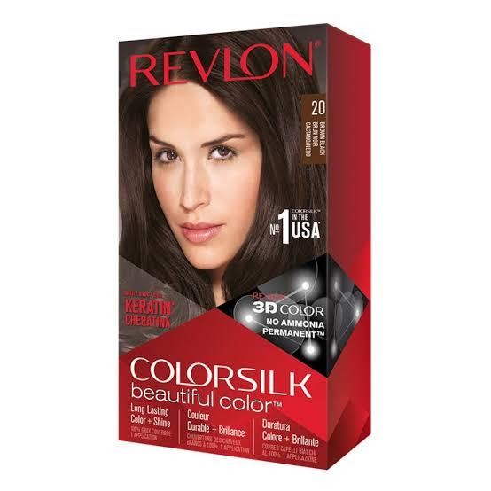 REVLON COLORSILK NON AMONIAK HAIR COLOR BROWN BLACK CAT RAMBUT