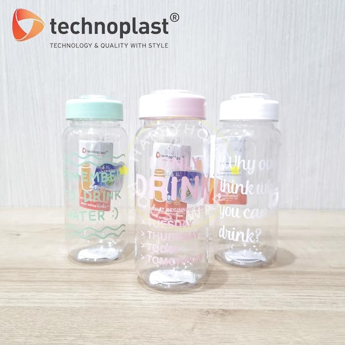 TECHNOPLAST Quotes Sport Bottle / Botol Minum Kata-Kata Kreatif 670ml