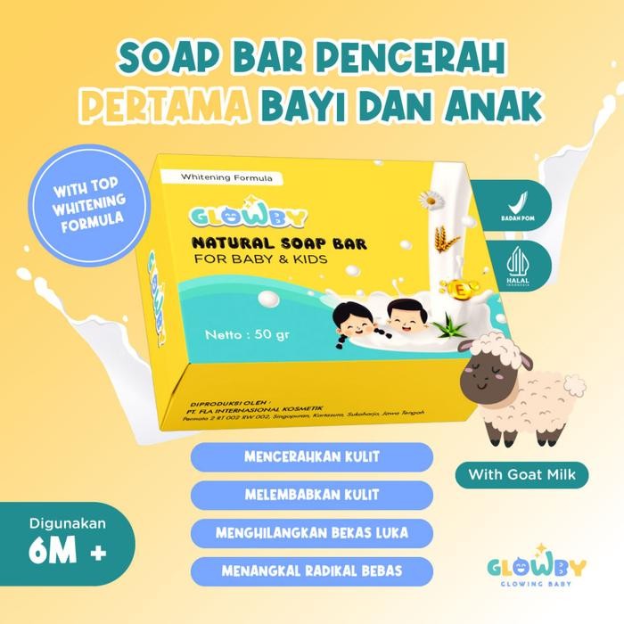 Glowby Baby Kids Natural Bar Soap Pencerah Kulit Anak Bayi Sabun Mandi