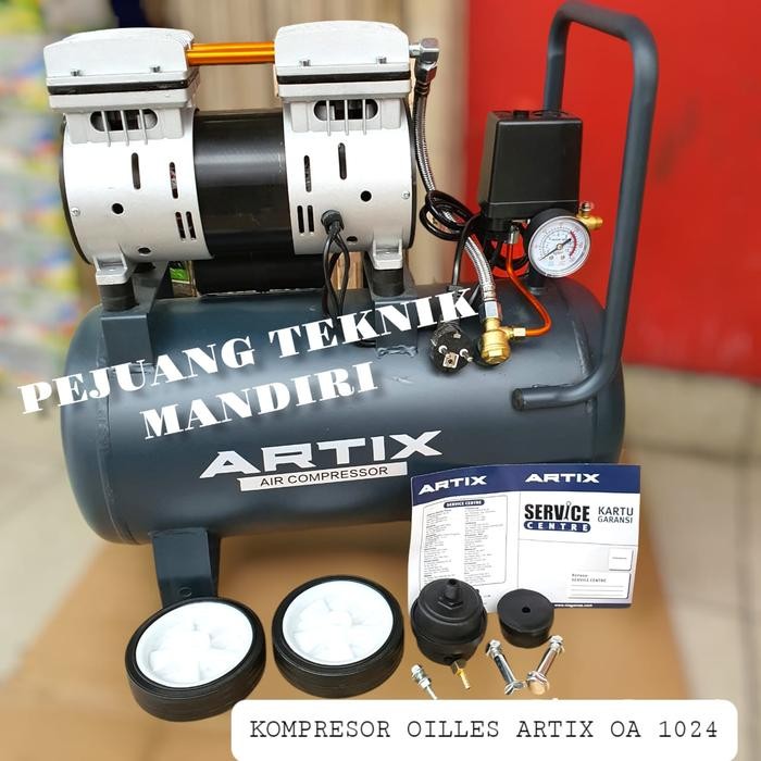 Hemat Kompresor Angin Oilless Artix Oa 1024 / Compressor 1Hp Artix Oa1024