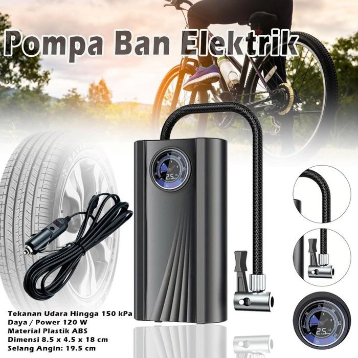 Pompa Elektrik Pompa Angin Ban Mobil Motor Sepeda Elektrik Inflator Portable