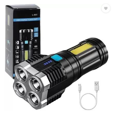 Senter LED COB L-S03 Senter Camping Rechargeable USB 4 Mode