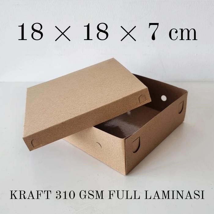 DUS NASI KOTAK TUTUP PISAH 18x18x7 FULL LAMINASI / BOX CATERING