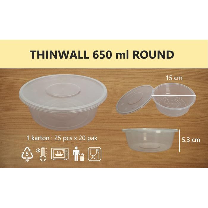 Thinwall 650 ml Round