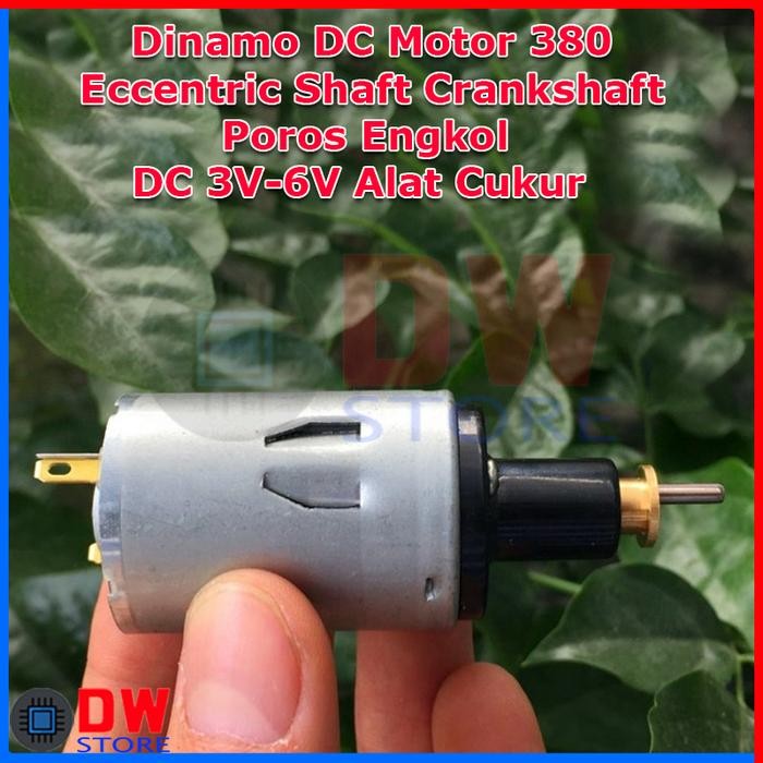 TERLARIS.. Dinamo DC Motor RS-380 3V-6V Eccentric Crankshaft Engkol Mesin Cukur