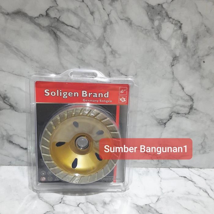 Terbaru - Mata Gerinda Mangkok Poles Granit Soligen Beton 4" Cup Amplas