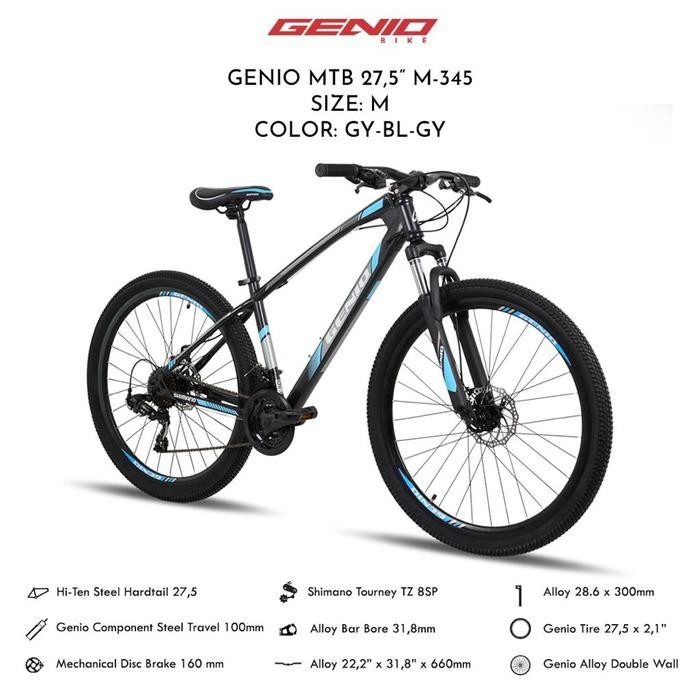 Sepeda Gunung Mtb 27,5 Genio M-345 24 Sp By United Shimano Grab Gojek