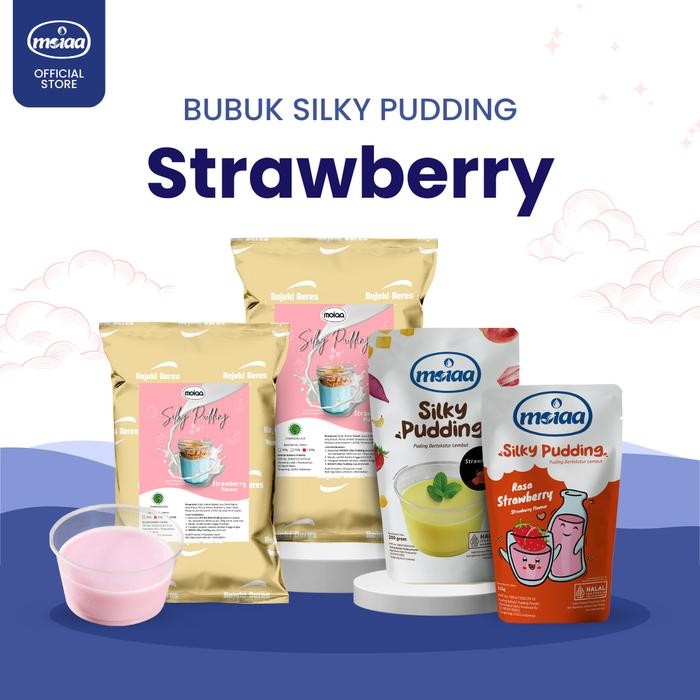

Silky Pudding Moiaa Strawberry 200gr / Bubuk Pudding Instan 200Gram