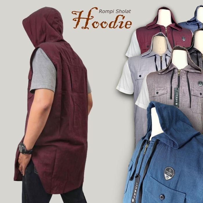 TERMURAH Rosal Rompi Sholat Ilnaaf Hoodie Pria Zipper READY STOCK