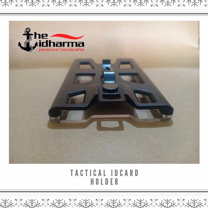 

Ready- Lanyard Id Card Holder Clip Metal 4 Kartu Tactical