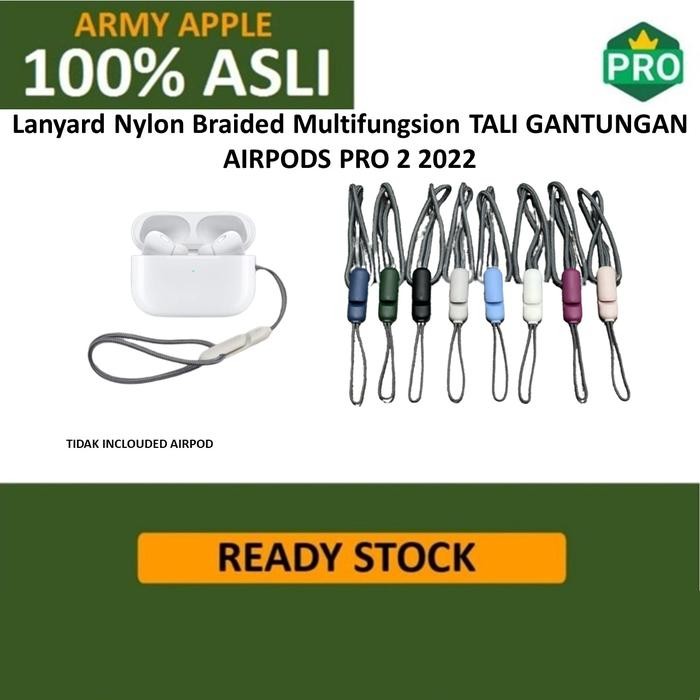 

Ready- Lanyard Nylon Braided Multifungsion Airpods Pro 2 2022 Tali Gantungan