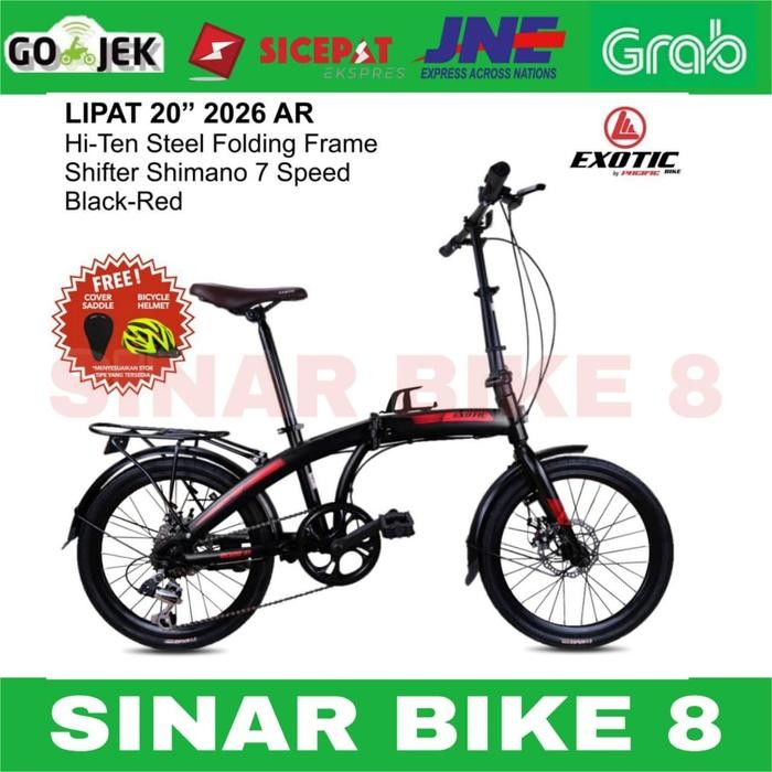Sepeda Lipat 20 Inch Exotic 2026 Ar Rem Cakram 7 Speed Boncengan