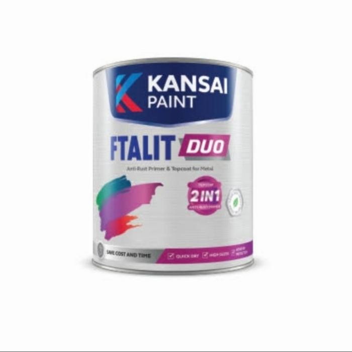 Cat Minyak Kayu & Besi 2 In 1 Kansai Ftalit Duo 1 Kg #Gratisongkir