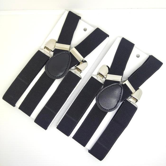 Suspender Anak dan Dewasa Pria Perempuan Hitam