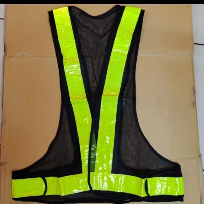 Rompi Safety Proyek Jaring V Hitam/ Rompi Jaring V Hitam