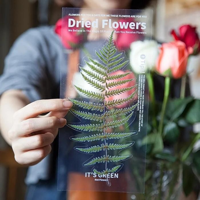 

DRIED FLOWER PLANT DECORATIVE SCRAPBOOKING VINTAGE STICKER KODE 154