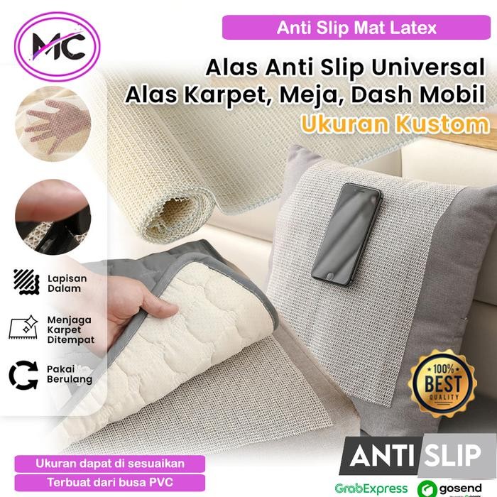Alas Anti Slip Kasur Lantai Lapisan Bawah Karpet PVC Dash Mat Pelapis Tikar Dashboard Mobil Anti