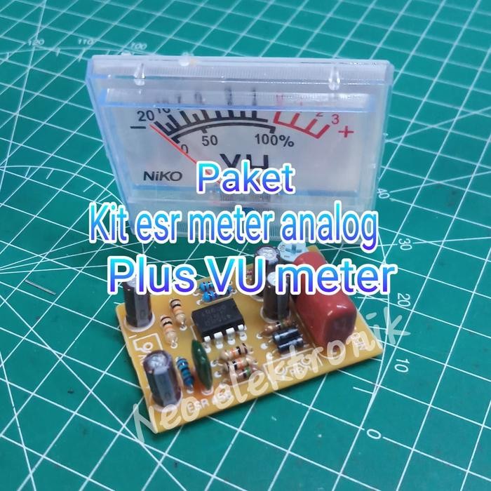 paket kit esr meter analog modul esr meter analog plus VU meter