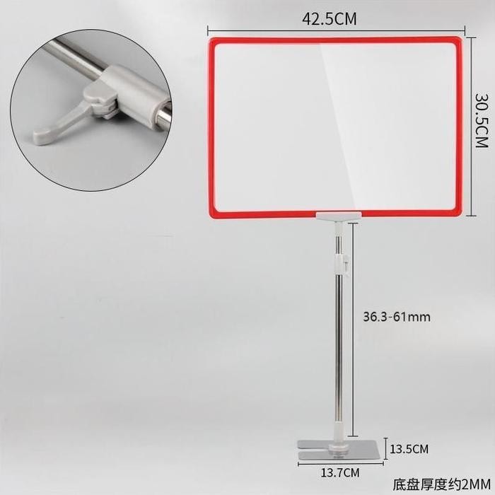 

Premium 1 set Pop Up Frame Promo A4 Stand Promosi Toko Telescopic Papan Promo Adjustable Promo Price