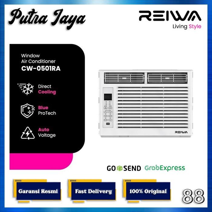 Ac Window Reiwa Ac Window 1/2 Pk Cw-0501Ra 0,5 Pk 370Watt Low Watt Pasti Diskon
