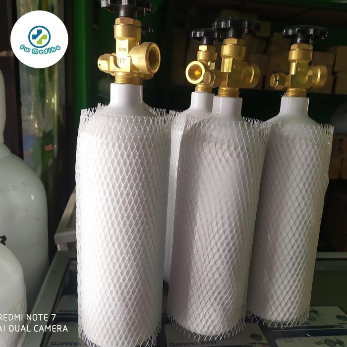 Tabung Oksigen 1/4M3 - Tabung Oksigen Mini Paking Ikan, Las, Medis