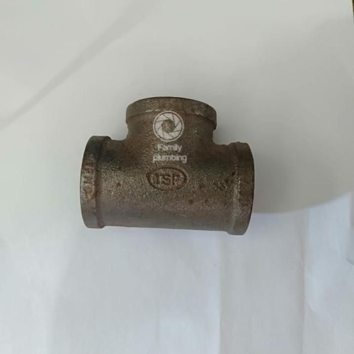 (Expert) TEE T CABANG 3 DRAT MERK TSP BLACKSTEEL BS BESI HITAM 1" INCH