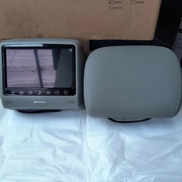 (Expert) Tv Headrest mobil merek SANSUI SA-HM802 TV JOK MOBIL