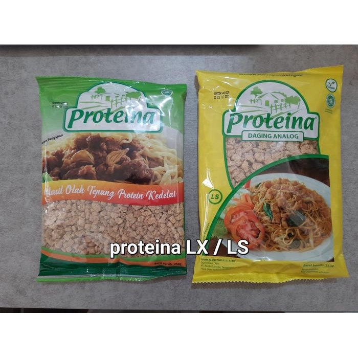 

New PROTEINA LX LS 250gr daging nabati pengganti daging vegetarian/ vegan