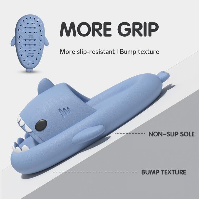 Sandal Anak Dan Dewasa Bentuk Hiu Sandal Keluarga Anti Licin Empuk Gemas Warna Warni Cowok Cewek