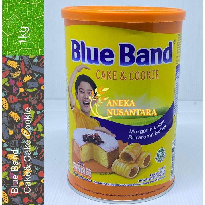 

Blue Band Cake and Cookie Margarine Tin 1kg Mentega Margarin Blueband