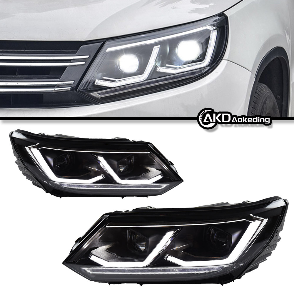 2 PCS Car Lights Parts For Tiguan 2012 2013-2016 to 2022 Type Double