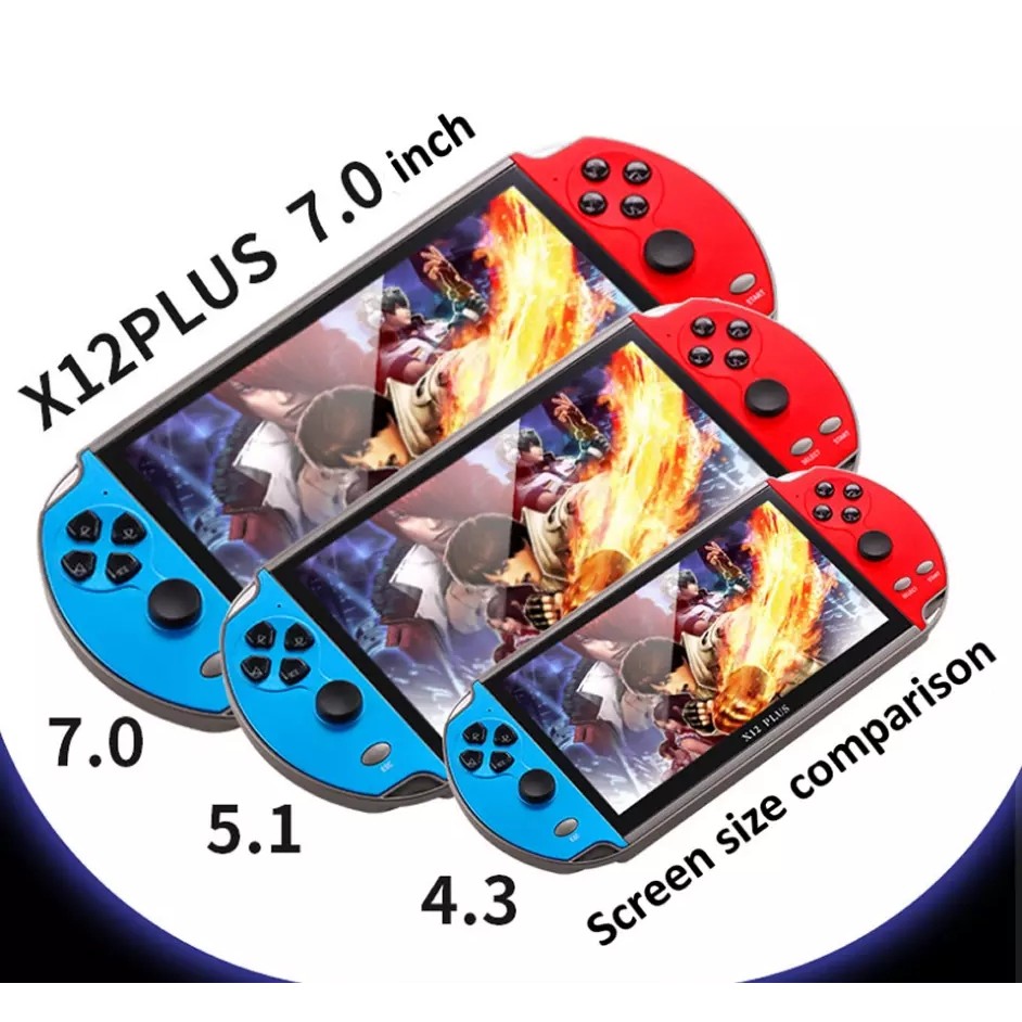 X12 PLUS Video Game 7inch LCD Double Rocker Portable Handheld Retro