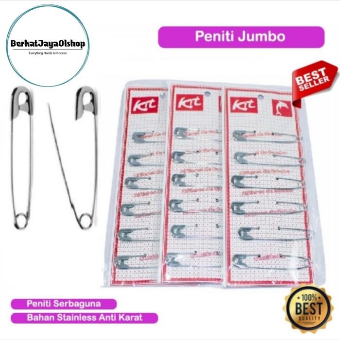 Peniti Besar Kecil Peniti Jilbab Canter Kasur Jumbo Silver Tebal Murah