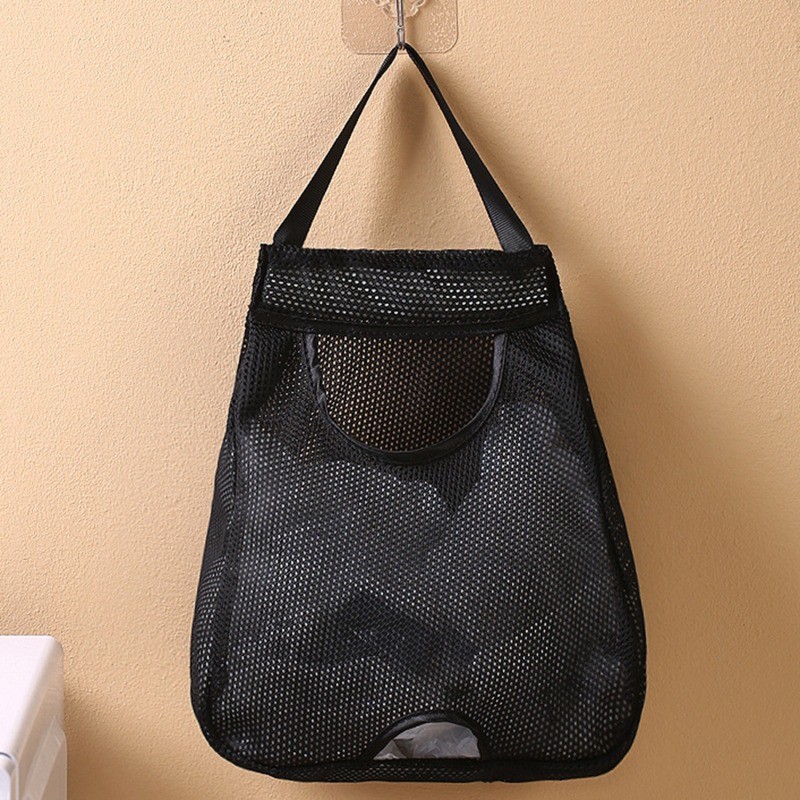 Garbage Bag Storage Box For Plastic Bag Wall Hanging Bag Washable Mesh Storage Bags Plastic Bag