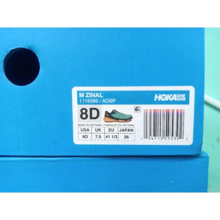 Hoka One One Zinal Mens Running Trail - Atlantis / Outer Space Olahraga Outdoor