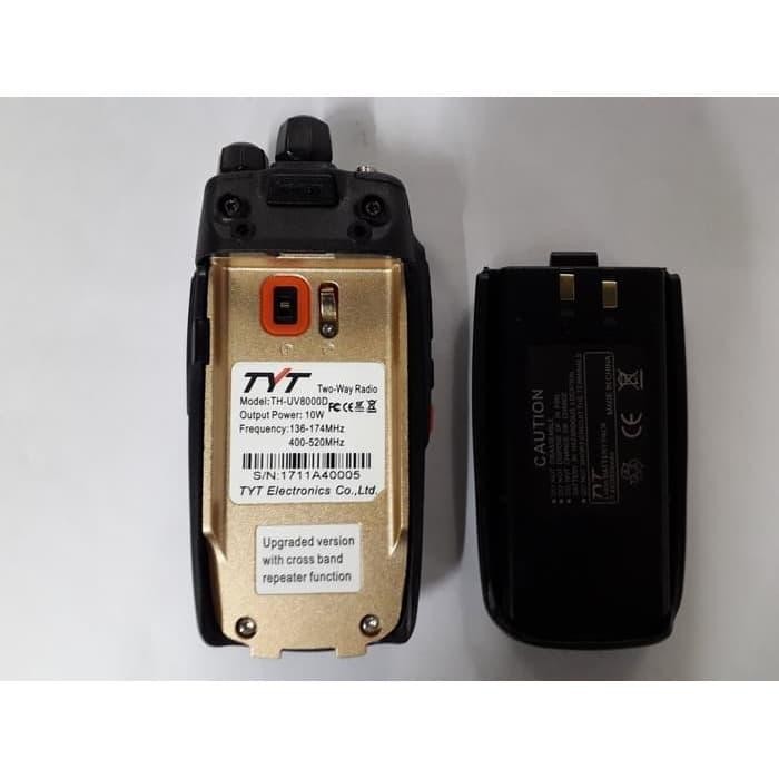 Ht Handy Talkie Walkie Talkie Tyt Uv8000D Black Edition 10W, 1 Tahun Garansi, Dual Band Fm