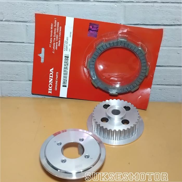 Paketan Kampas Kopling + Rumah Kaki 4 + Lawan Honda Verza Mega Pro New Monoshock Aksesoris Motor