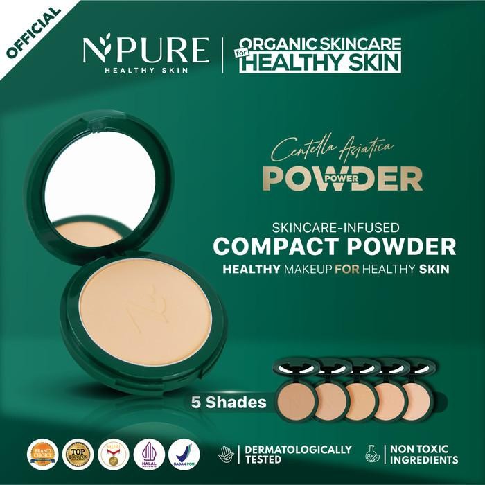 

NPURE Centella Asiatica Power Powder - Pear Apricot Bananan Almond Cocoa Power Powder Bedak Npure