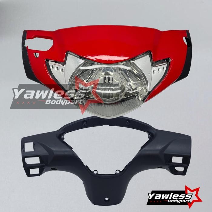 Batok Supra X 125 Lama Merah Plus Lampu Depan Supra X 125 Lama / Totok Depan Supra X 125 Merah