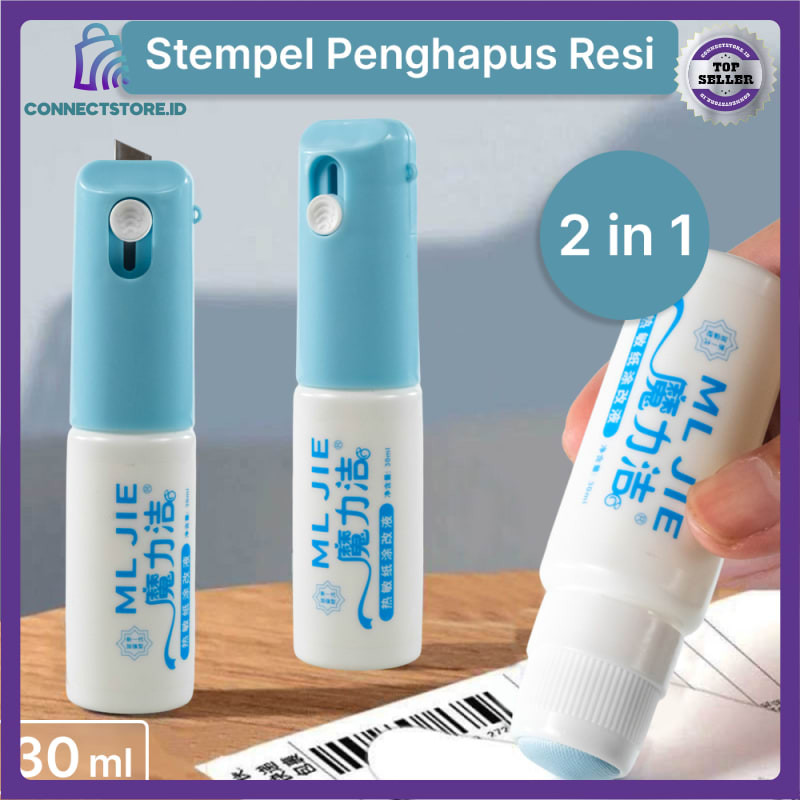 

Stempel Penghapus Resi 2in1 Cutter Pembuka Paket-Biru
