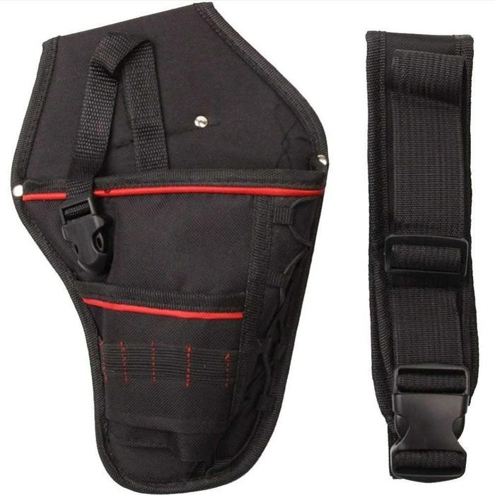 Tas Pinggang Perkakas Sarung Bor Elektrik Drill Pouch Carrier + Sabuk