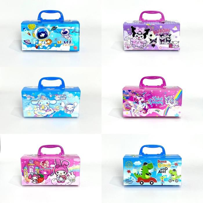 

Tempat Pensil Kunci / Kotak Pensil Kode 3D 2 tingkat