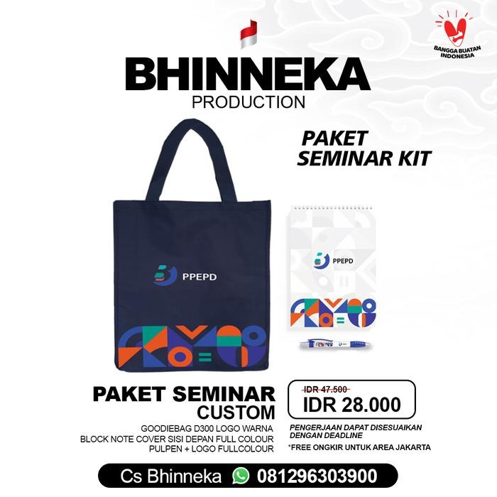 

Paket Seminar Kit - Goodiebag, Blocknote, Pulpen, Full Custom
